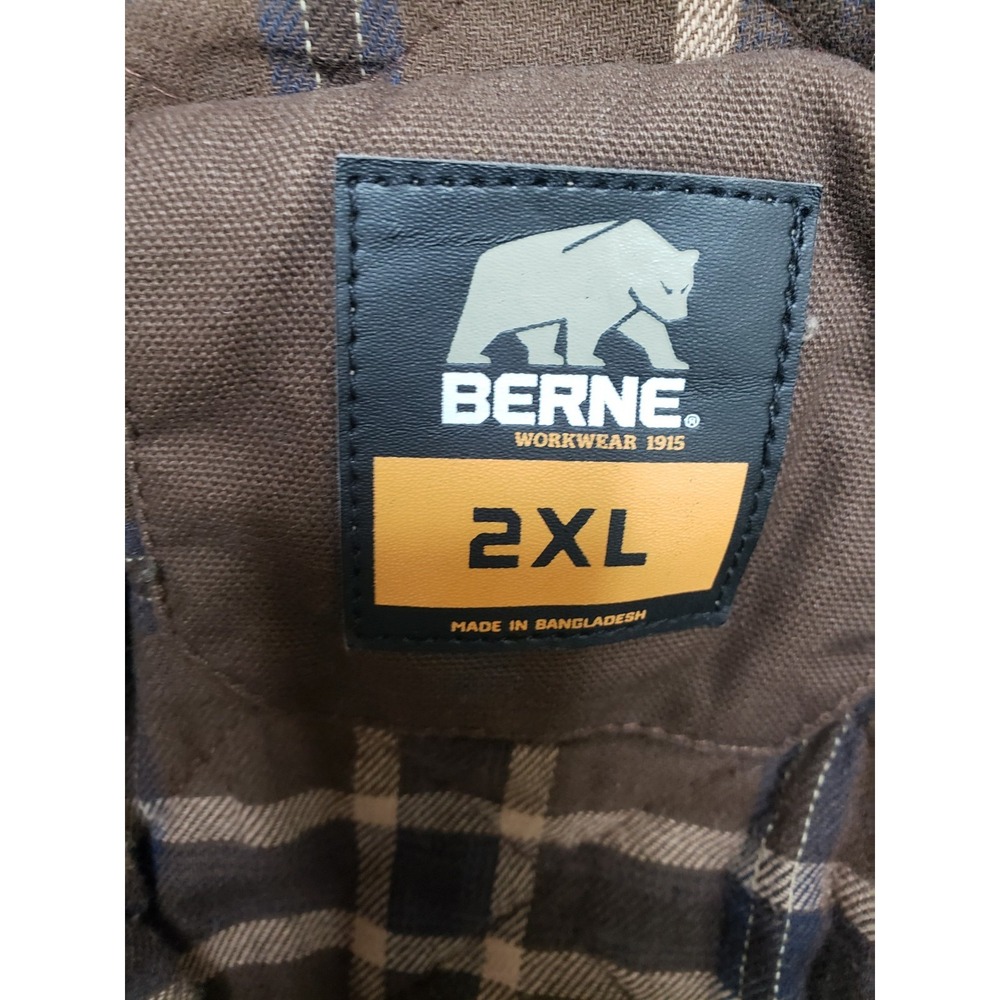 Berne Brown Duck Canvas Coat Jacket Mens XXL Hunting Work Chore Lined Carhartt - Picture 9 of 10